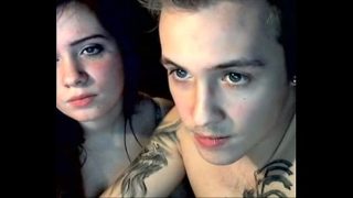 sexy babe playing with shaven penis couple on cam